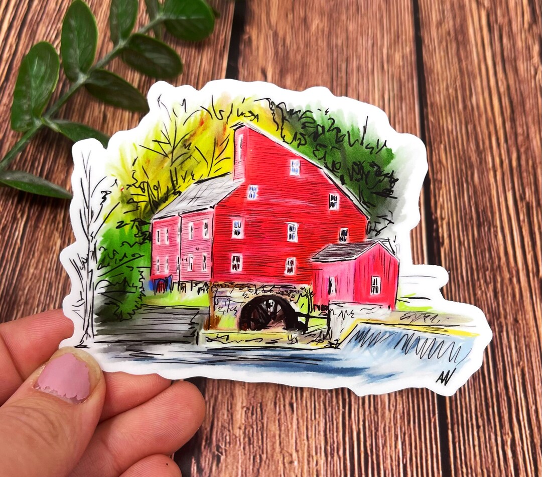 The Red Mill NJ Vinyl Decal 4 Sticker - Etsy