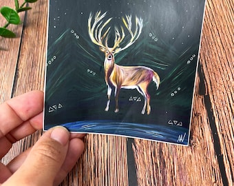 Enchanted Deer Vinyl Decal Sticker