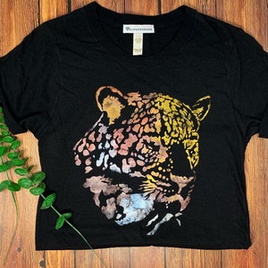 Hand Painted Jaguar Unisex Bamboo Crew - Third Wolf