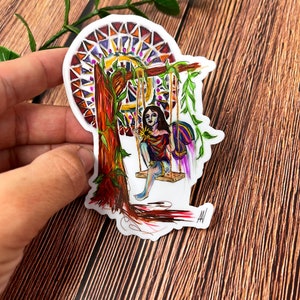 Fairy Swing Sticker Vinyl Decal  4&quot; Original Art & Illustration