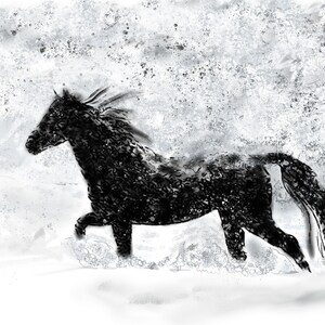 Horse in the Snow Print - Third Wolf