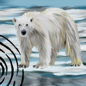 Polar Bear in the Snow Print - Third Wolf