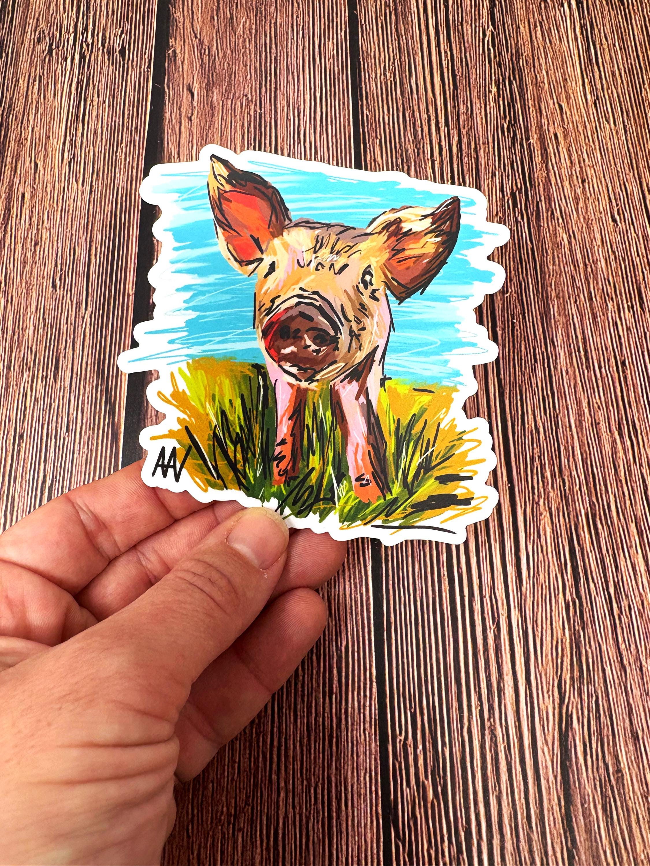 Pig Sticker Design Pig Sticker Vinyl Decal Sticker - Etsy