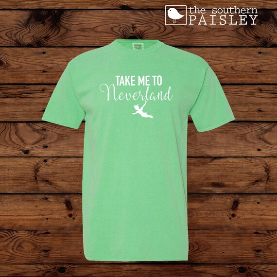 Disney Take Me To Neverland Peter Pan Comfort Colors Short Etsy