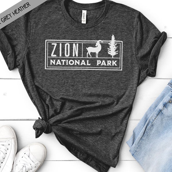 Zion National Park Bella Canvas Short Sleeve - Custom Shirt -Custom Tee - National Park Tees