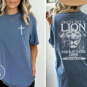 You've Got A Lion Inside Those Lungs Oversized Vintage Tshirt, Christian God Shirt, Jesus Shirt, Jesus Comfort Colors