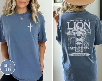 You've Got A Lion Inside Those Lungs Oversized Vintage Tshirt, Christian God Shirt, Jesus Shirt, Jesus Comfort Colors