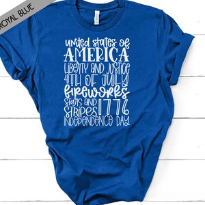 4th of July Bella Canvas Shirt - 4th of July Shirt - 4th of July Tee - Custom Bella Canvas