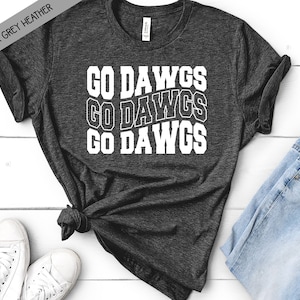 Go Dawgs - Bella Canvas Unisex Tee, College Football, Georgia Bulldogs, Georgia Dawgs, I love fall