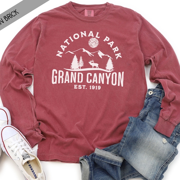 Grand Canyon National Park Comfort Colors Long Sleeve - Custom Shirt -Custom Tee - National Park Tees