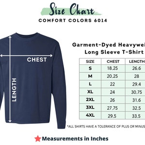 Teachers Nice List Comfort Colors Long Sleeve T-Shirt 画像 6