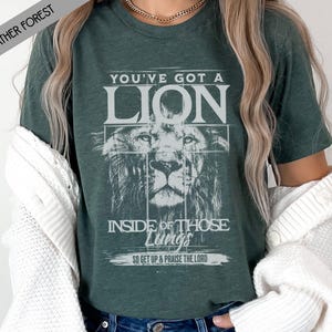 You&#39;ve Got A Lion Inside Those Lungs Vintage Tshirt, Christian God Shirt, Jesus Shirt, Jesus Bella Canvas, Jesus Shirt Aesthetic