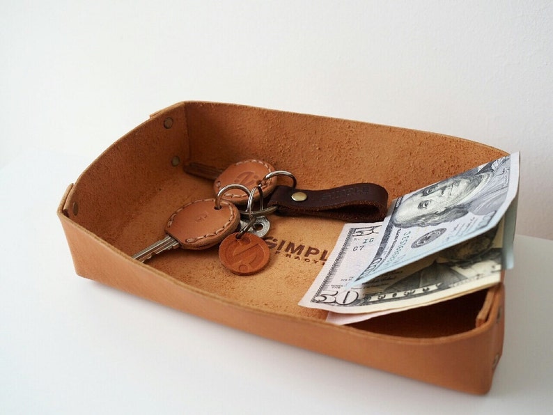 Catch All Tray Custom leather tray Travel Leather Tray Etsy