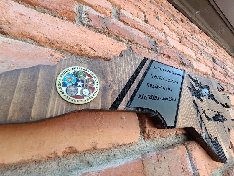 Military Challenge Coin Holder California Custom Plaque and Etsy