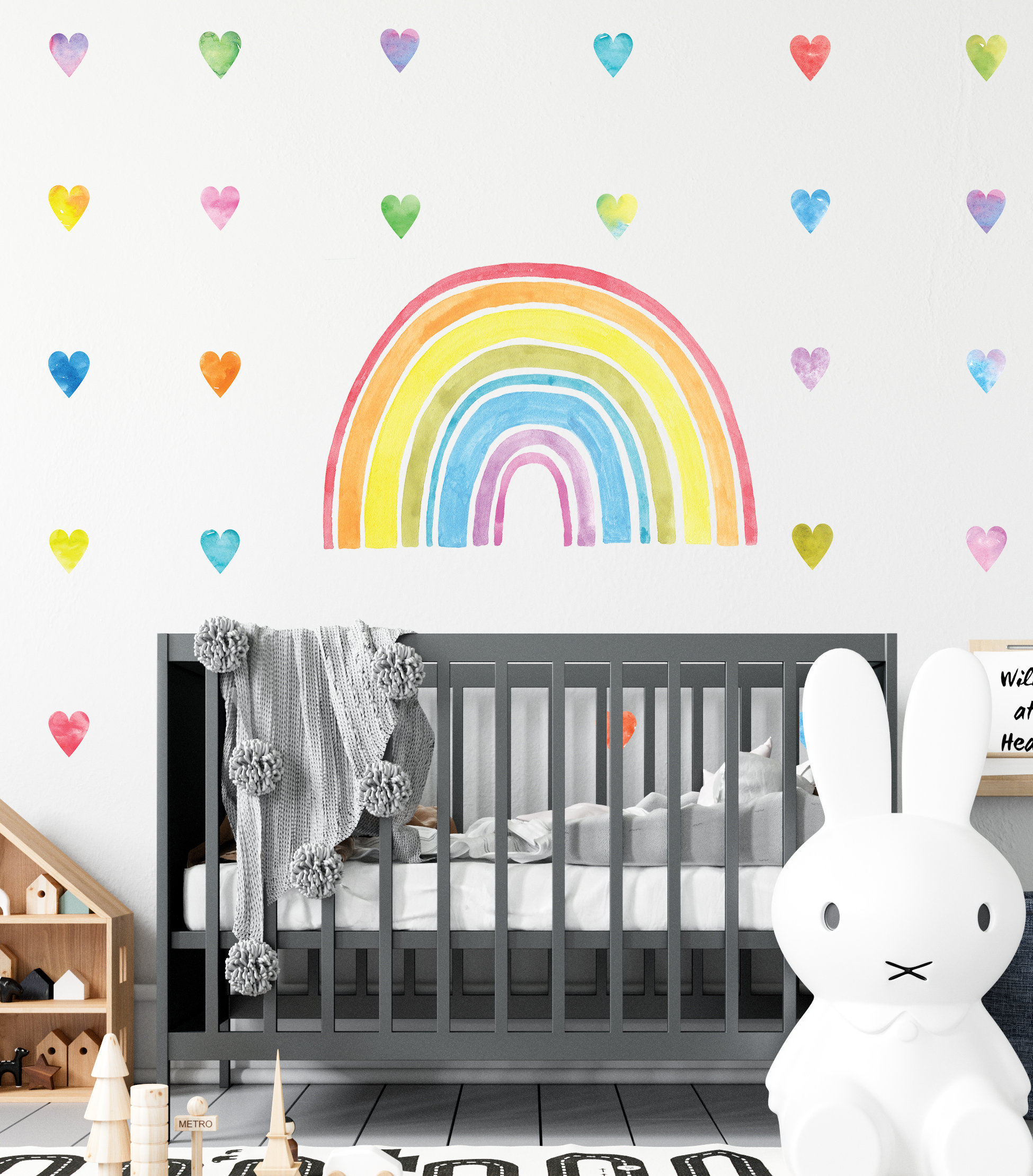 Rainbow Wall Decals Etsy