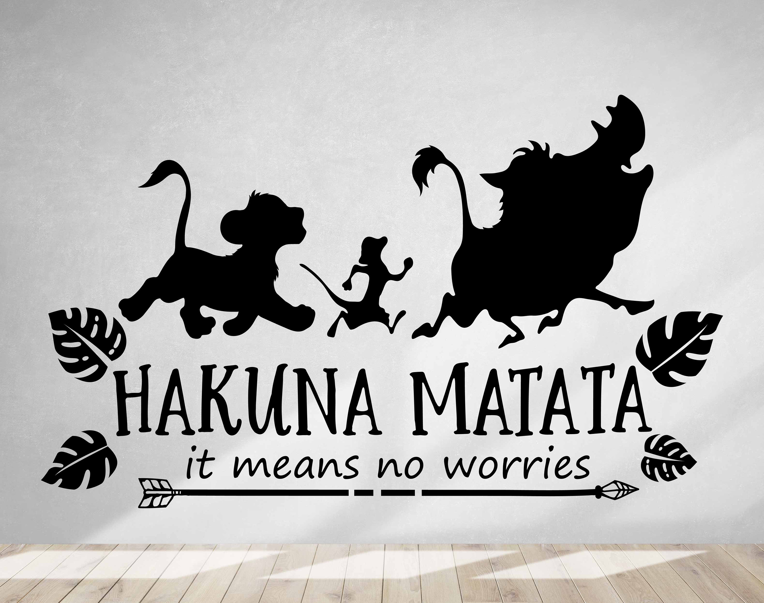 Hakuna Matata Wandtattoal Keine Wandtattoa Löwe Etsy