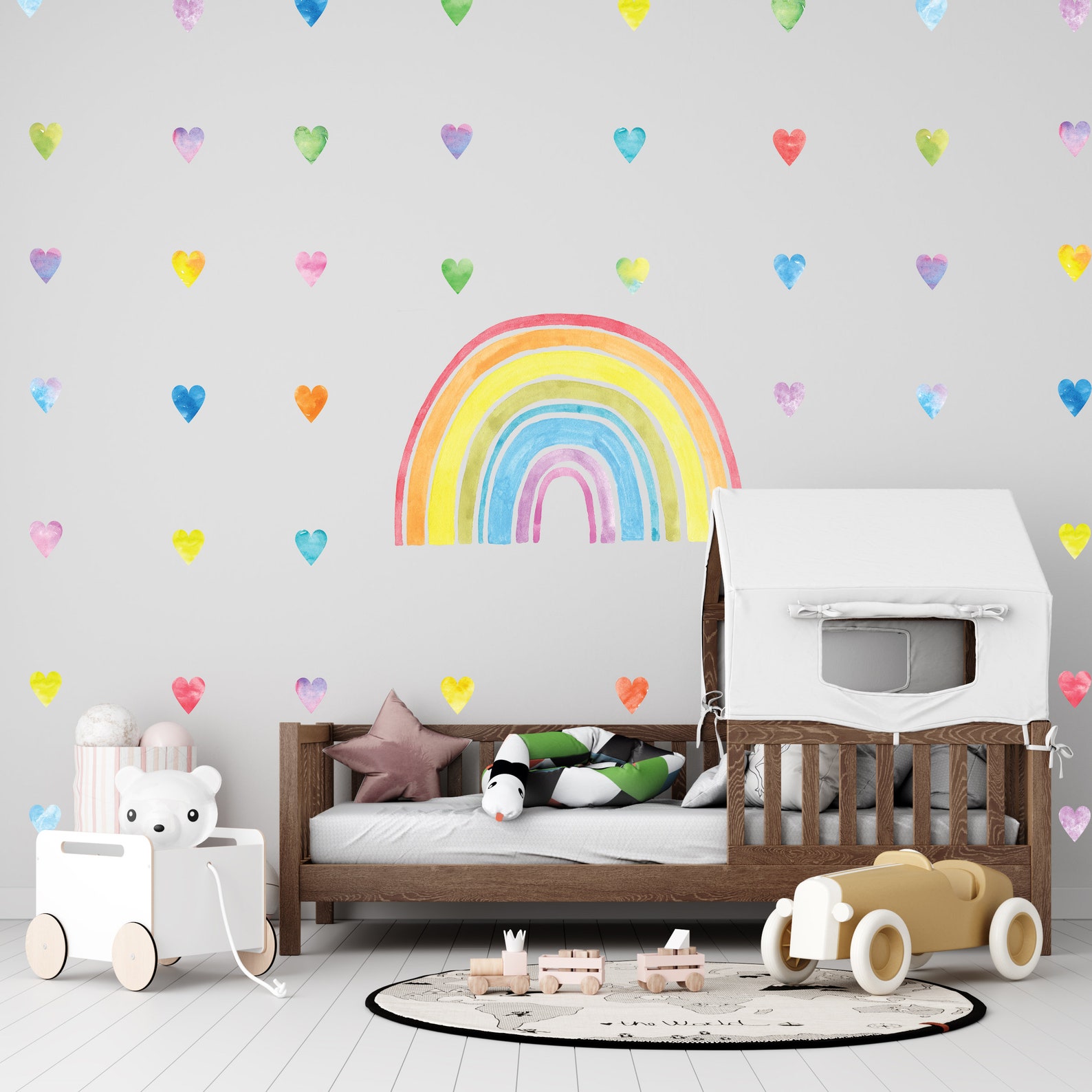 Colorful Rainbow Wall Decal Etsy