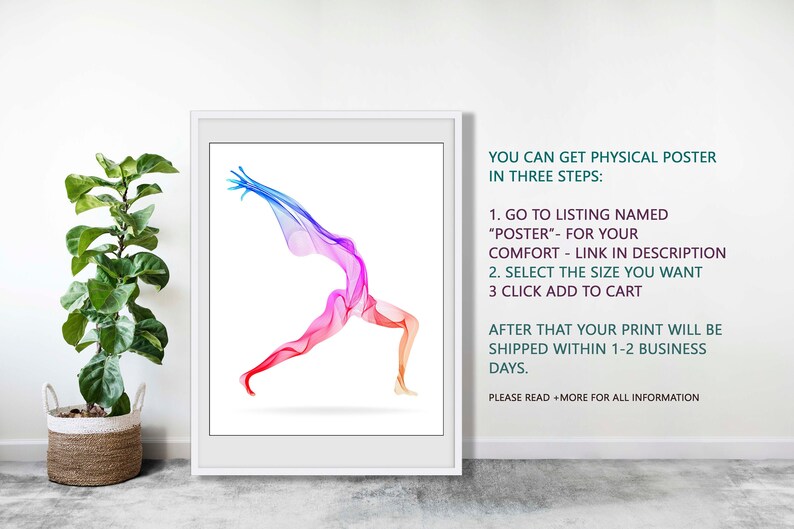 Yoga Print Asana Poster Yogi Wall Art Woman Yoga Etsy