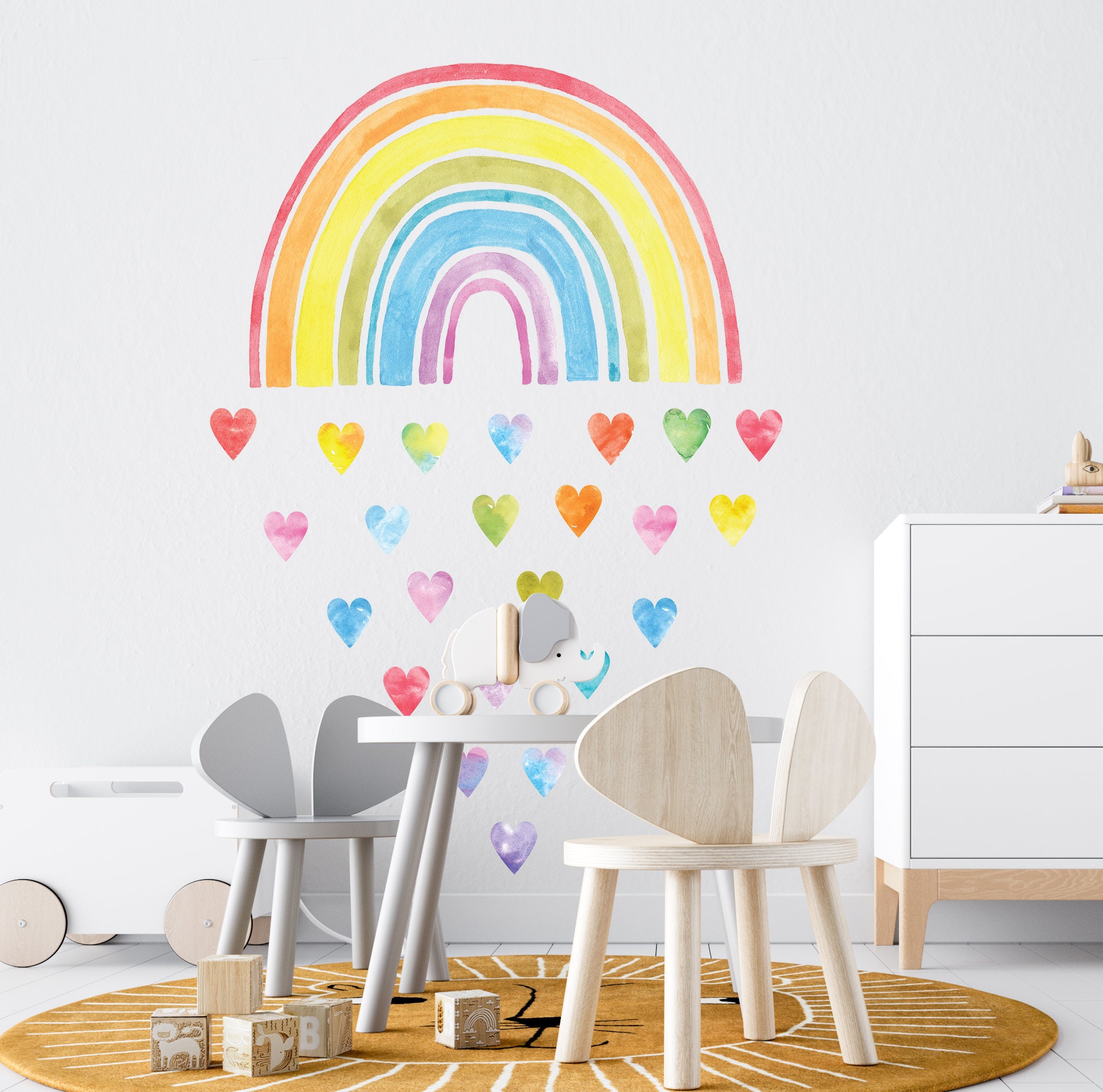 Rainbow Wall Decals Etsy