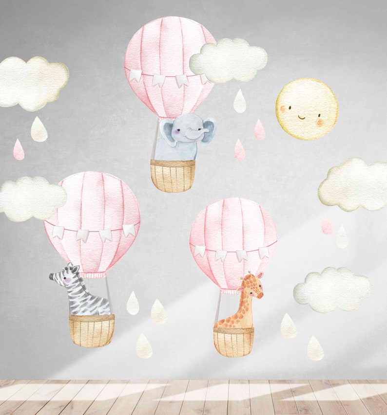 Hot Air Balloon Wall Decal Hot Air Balloon Wall Decor Etsy