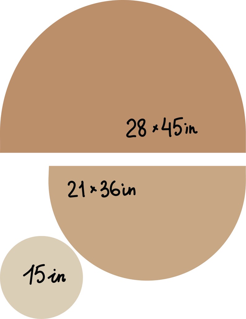 Abstract Wall Decal Circle Wall Decal Half Circle Wall Etsy