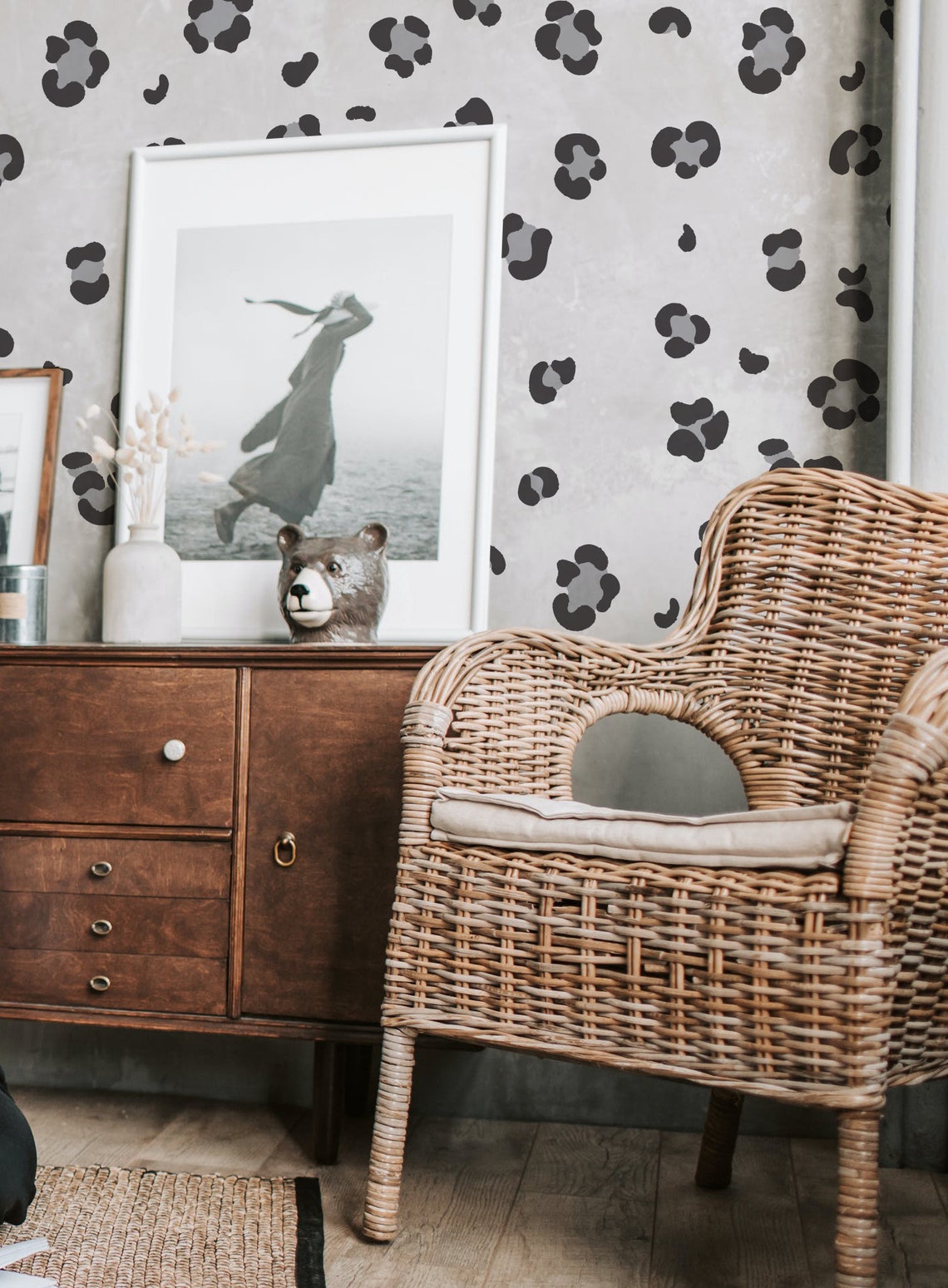 Animal print wall Decal Leopard print wall decal Leopard Etsy