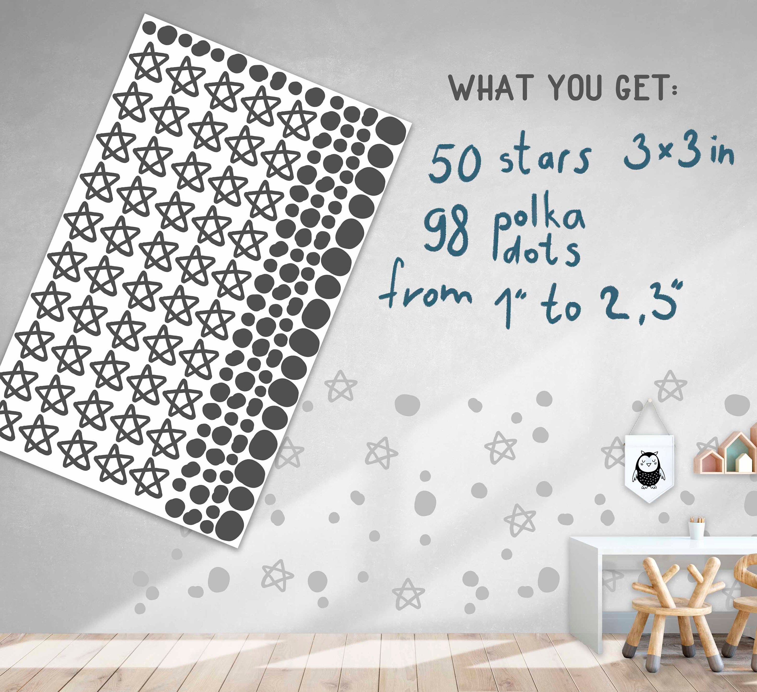 Star Wall Decals Nursery Wall Decals Star Wall Stickers Etsy