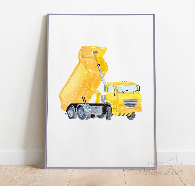 Construction Сlipart Vehicles PNG Cars Trucks Watercolor | Etsy