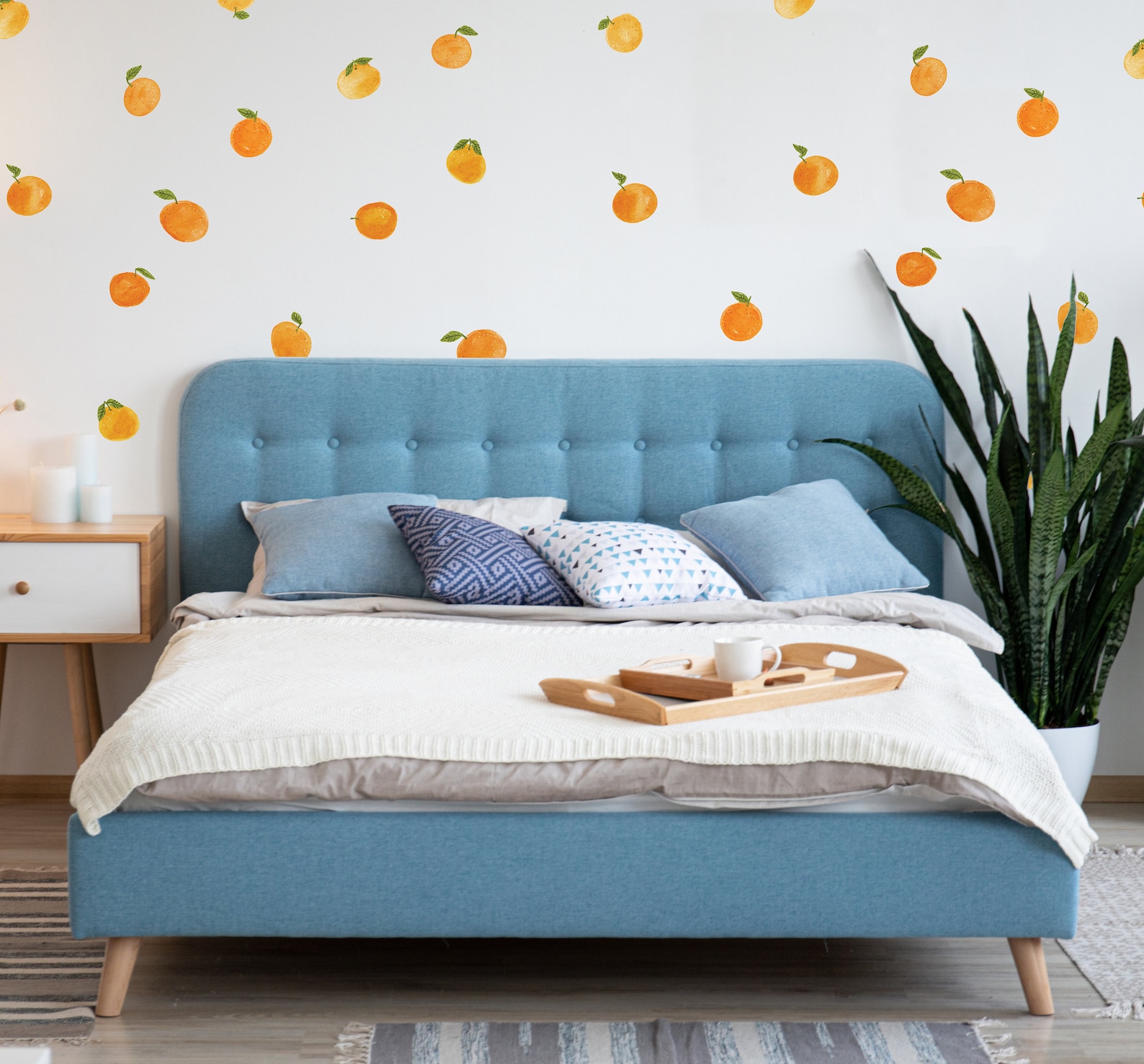 Orange Wall Decals Orange Wall Stickers Orange Decals Etsy