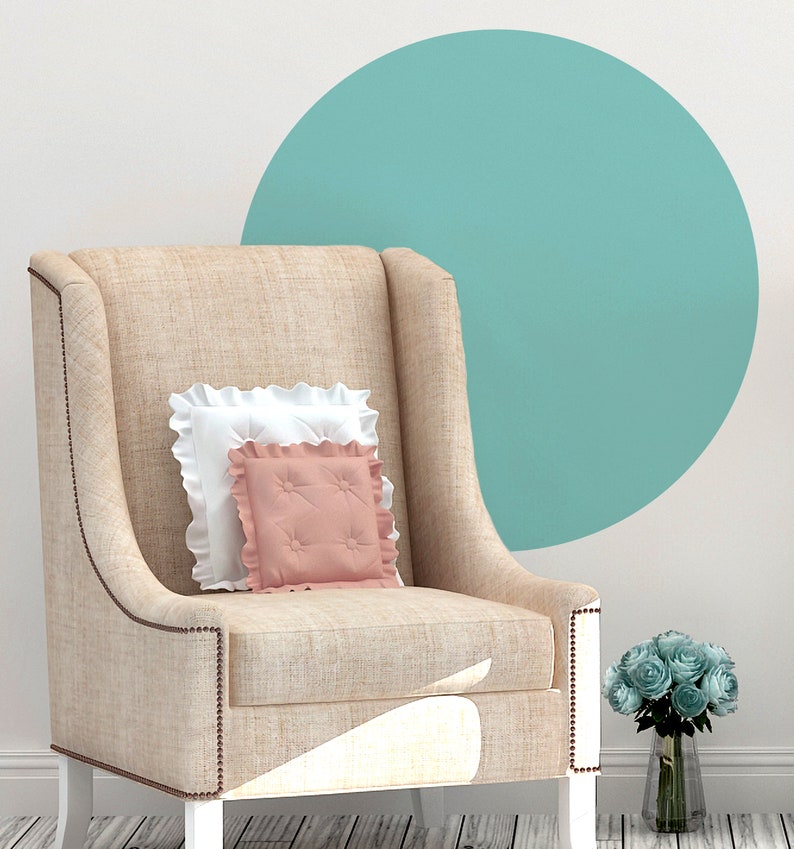 Wall Decal Circle Wall Decal Large Solid Circle Wall Etsy