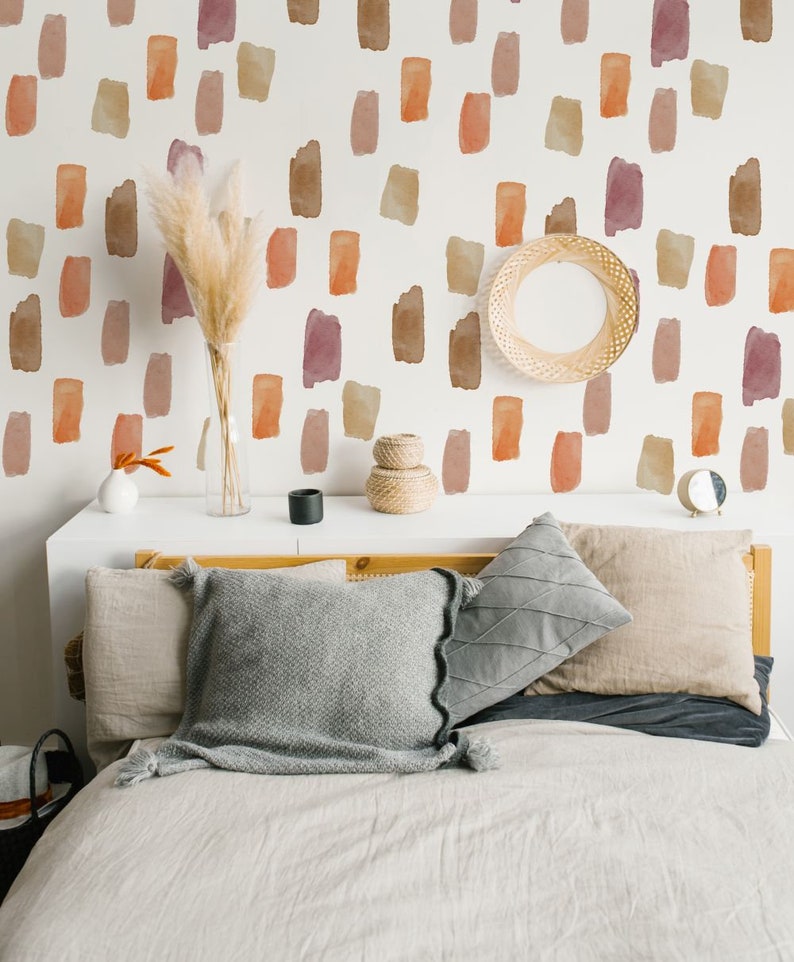 Brushstroke Sticker Paint Daub Wall Decals Brush Daub Decals Etsy