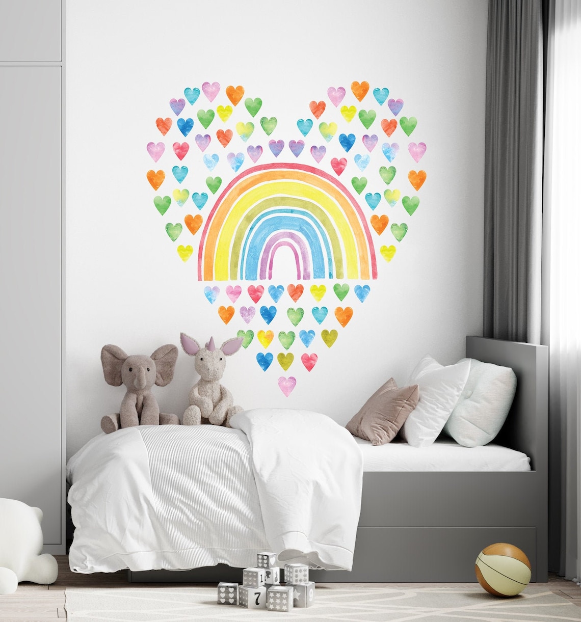 Rainbow Wall Decals Etsy