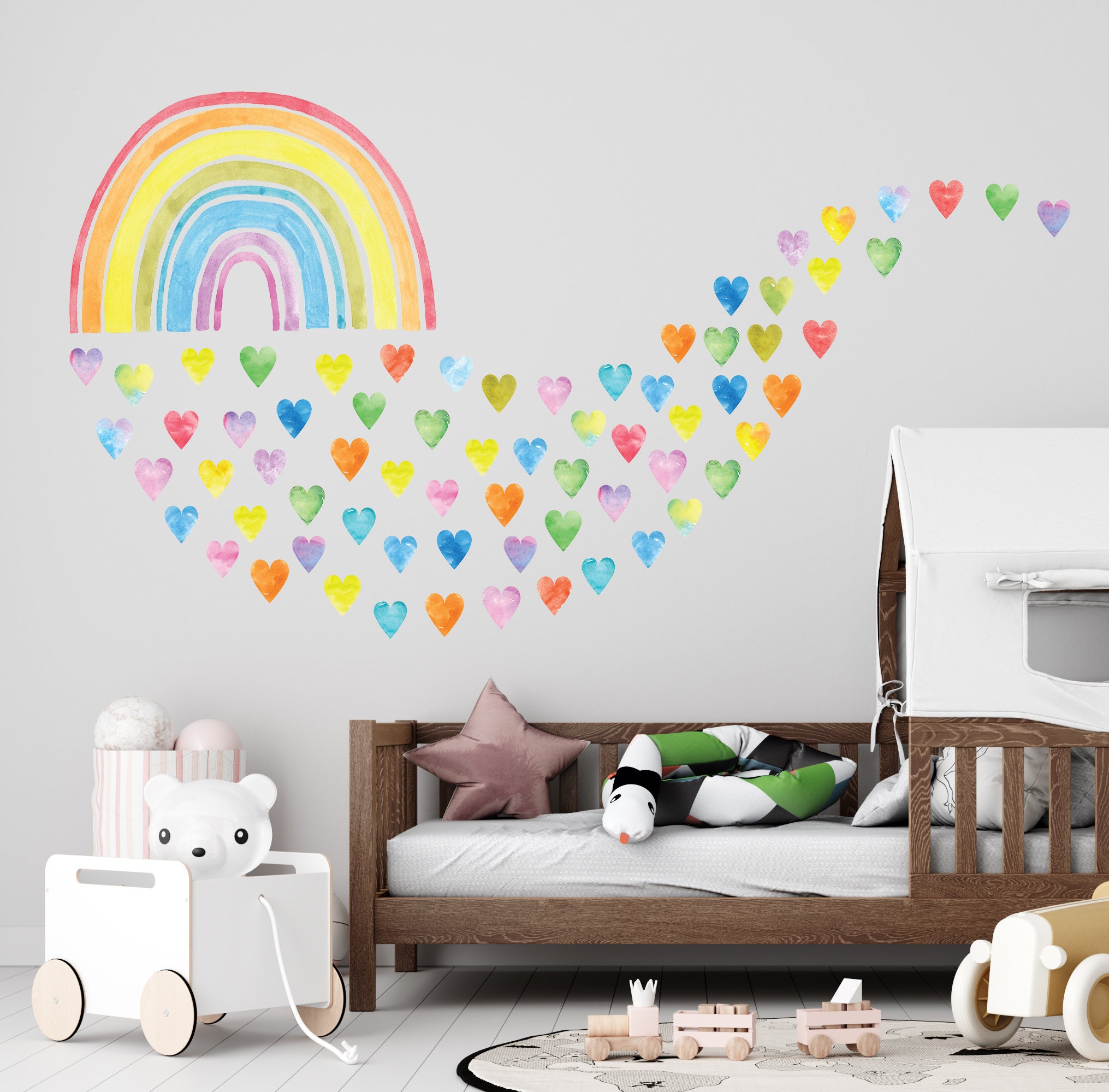 Rainbow Wall Decals Etsy