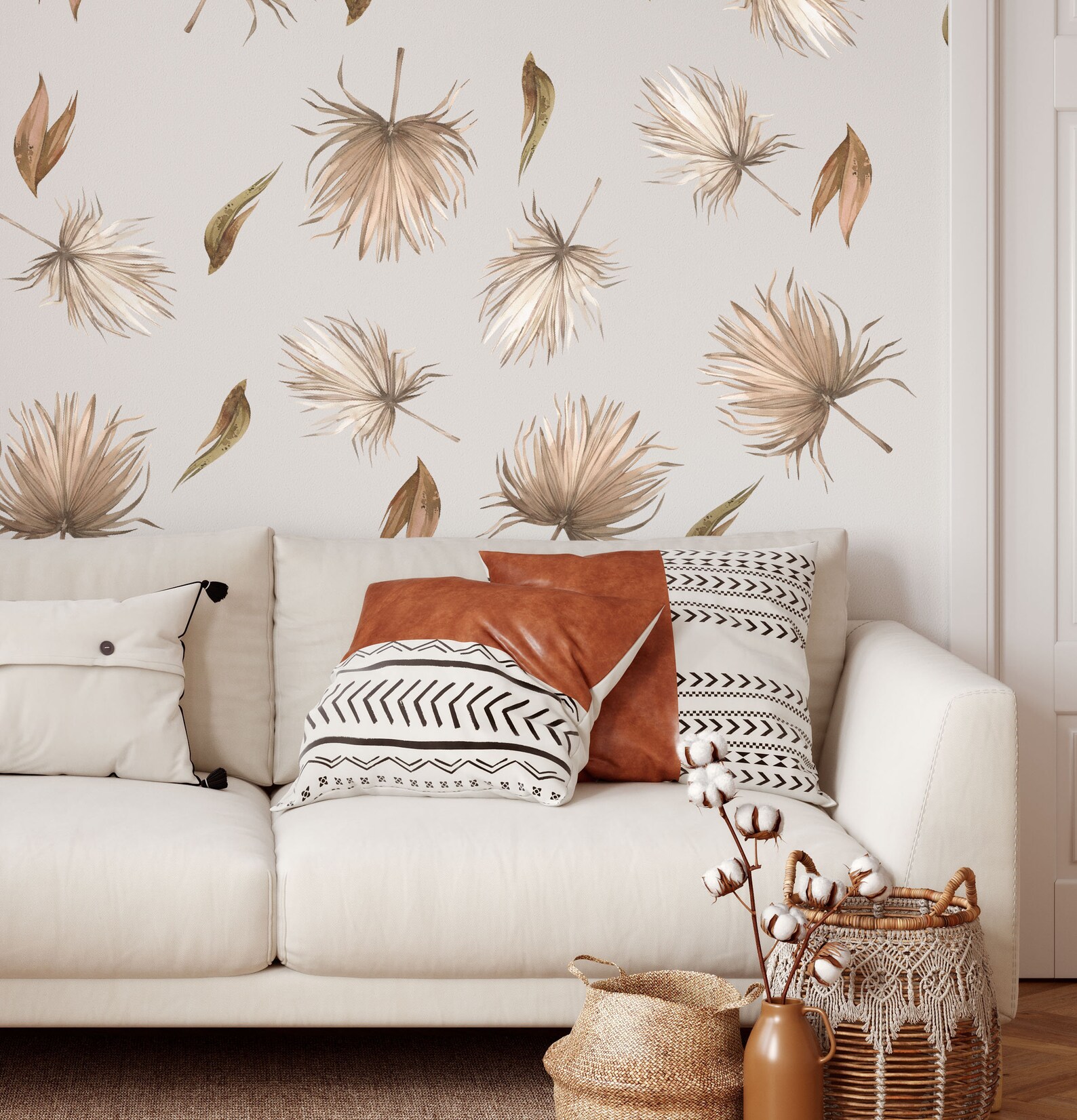 Greenery Palm Decals Palm Tree Leaves Stickers Boho Palms Etsy