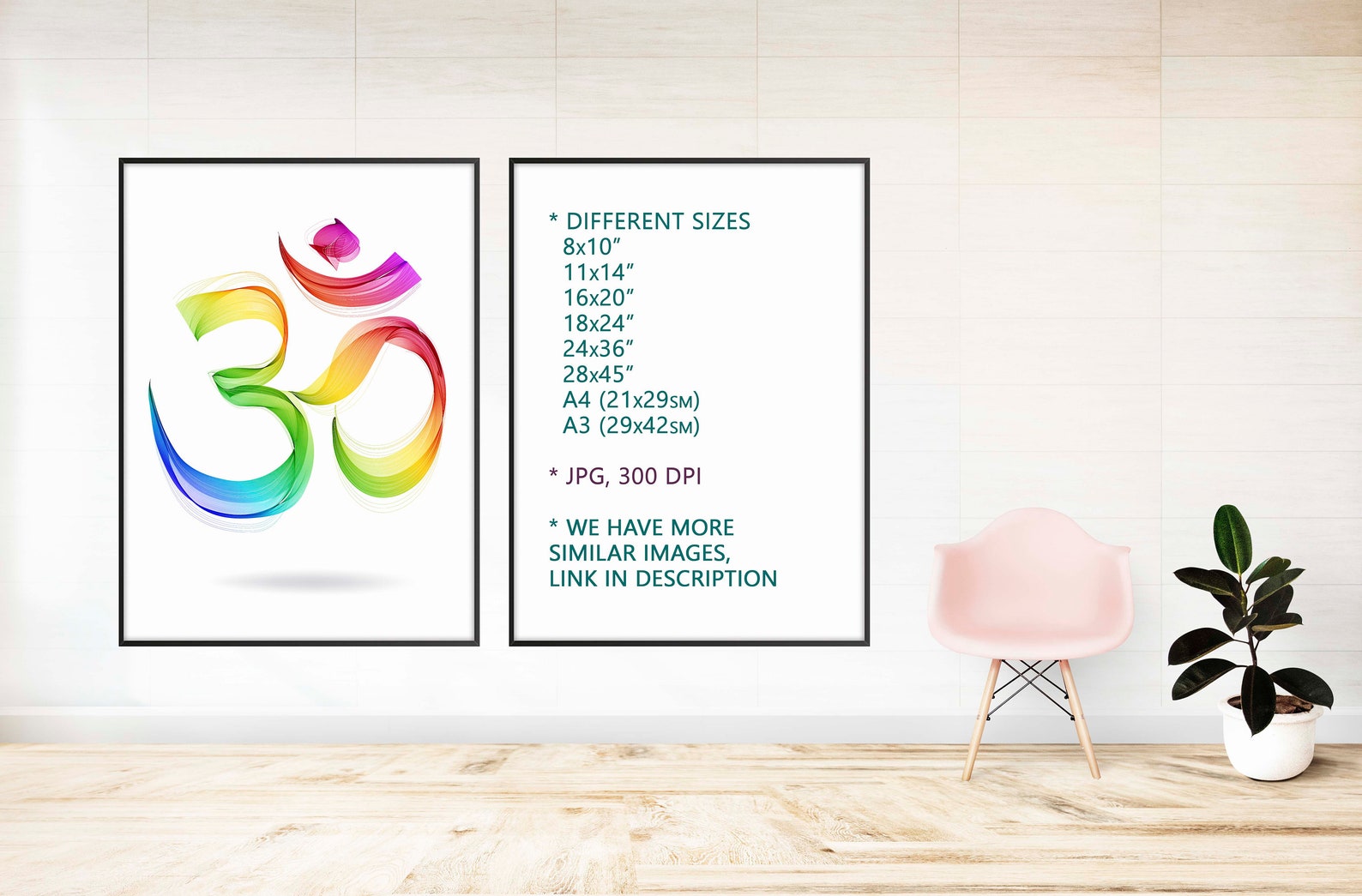 OM Print OM Poster Yoga Wall Art OM Sign modern Abstract Etsy