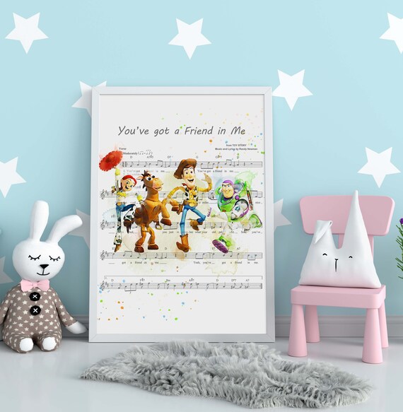 Toy Story Music Sheet Toy Story Note Sheet Buzz Woody Poster Etsy