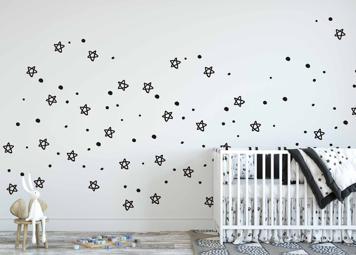 Star Wall Decals Nursery Wall Decals Star Wall Stickers Etsy