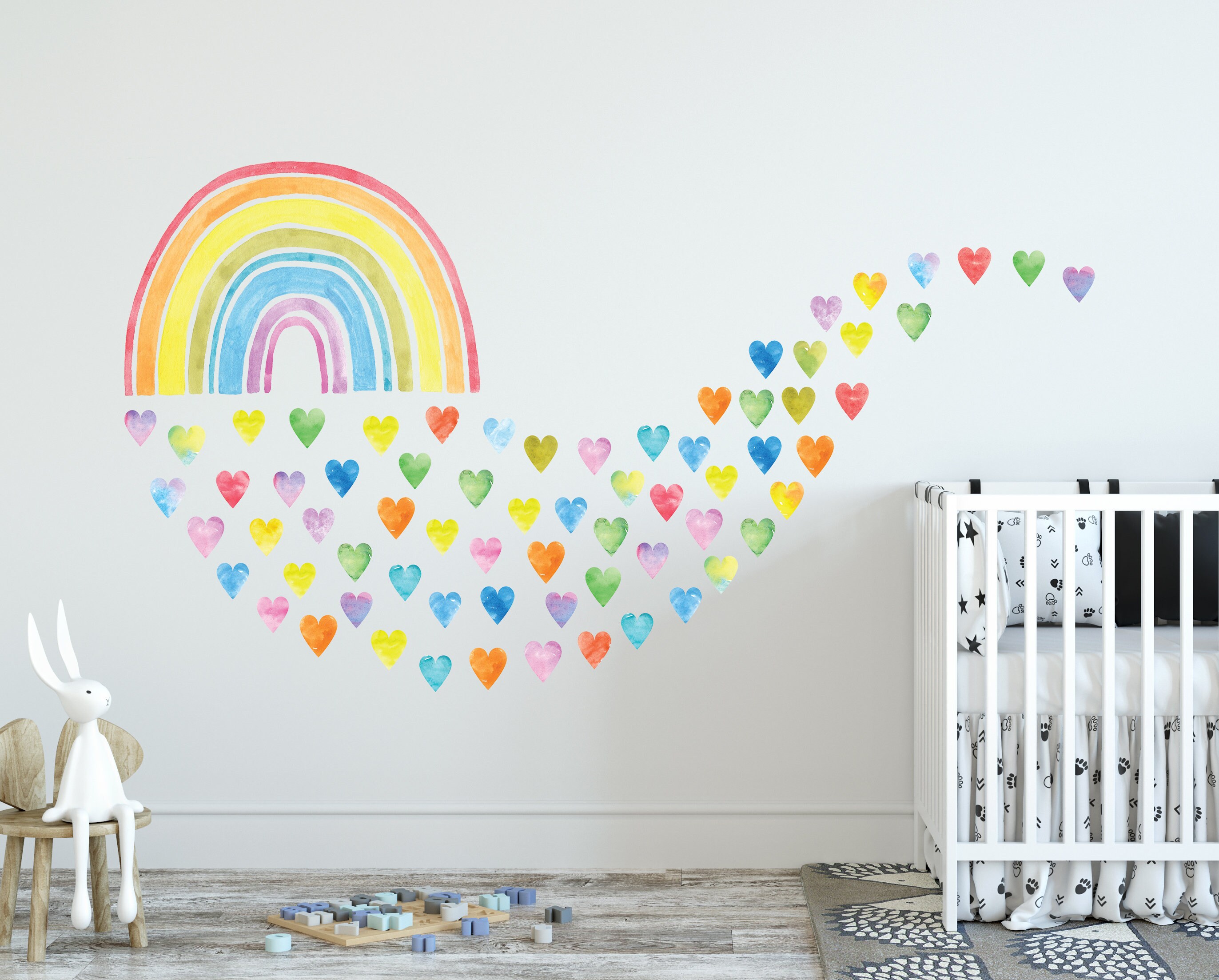 Rainbow Wall Decals Etsy