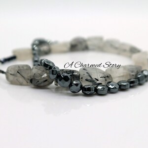 Rutilated Quartz Bead Bracelet Set | Natural Stone Bracelet | Statement Bracelet | Birthday Gift Ideas | Friendship Gift | Thinking Of You