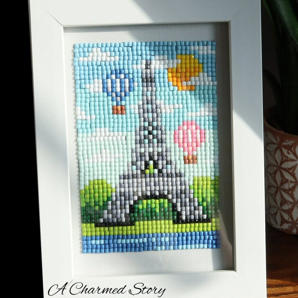 Framed Diamond Art Painting | Around the World | Paris | Eiffel Tower | Vacation | Memories | Thinking of You | Appreciation Gift