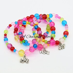 Rainbow Bracelet with Charm Option | Birthday Gift Idea Friendship Gift | Party Gift | Tea Party | Love | Kindness | Best Friends