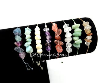 Chip Bead String Bracelet | Gemstone Bracelet | Natural Stone Bracelet | Bohemian Bracelet | Beach Vibes | Friendship Bracelet