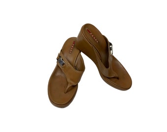 Vintage Prada Tan Sandals. Sz 38/7