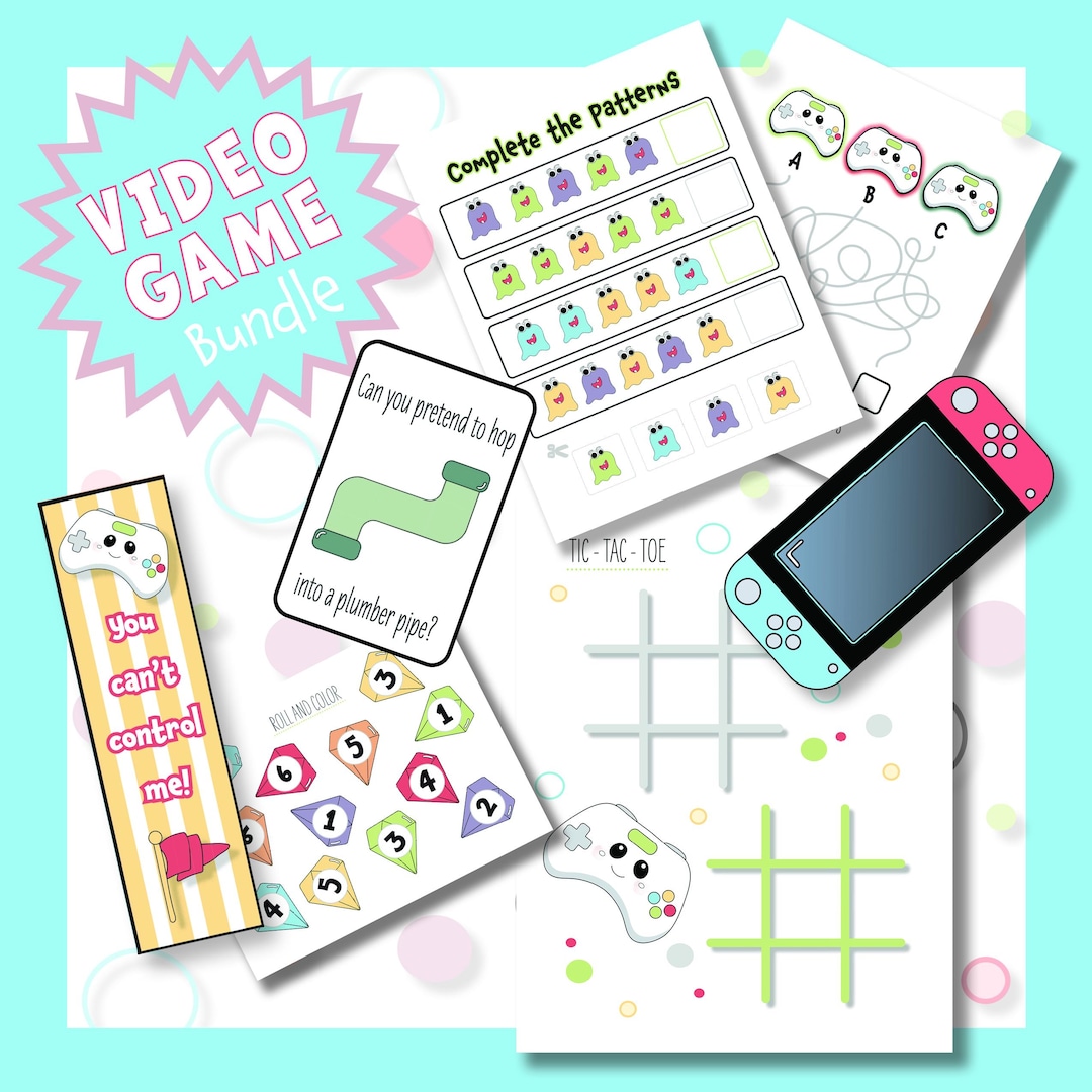 Video Game Homeschool Activity Printable - Etsy