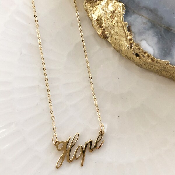 Hope Necklace Etsy