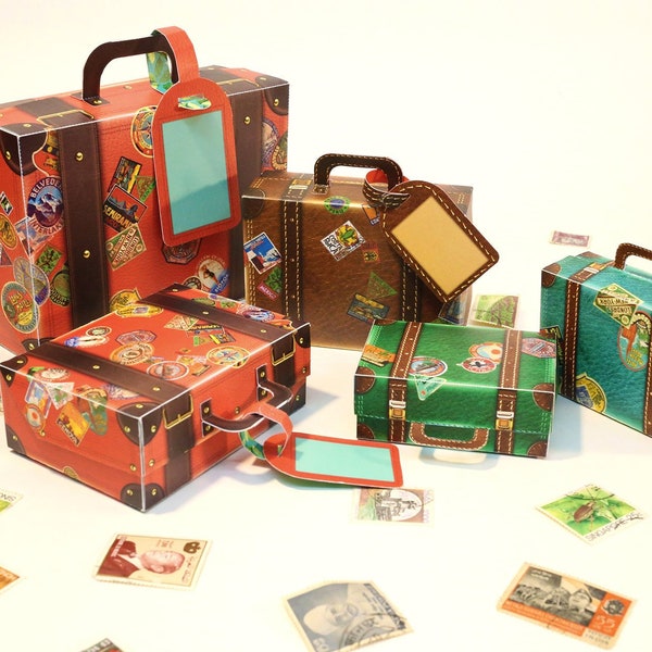 Suitcase Favor Box Etsy