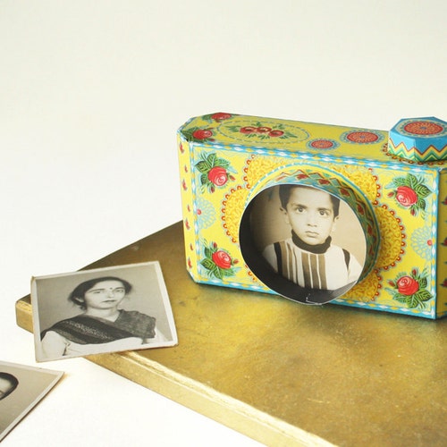 Printed Papercraft DIY Paper Camera Photo Frame Colorful - Etsy UK
