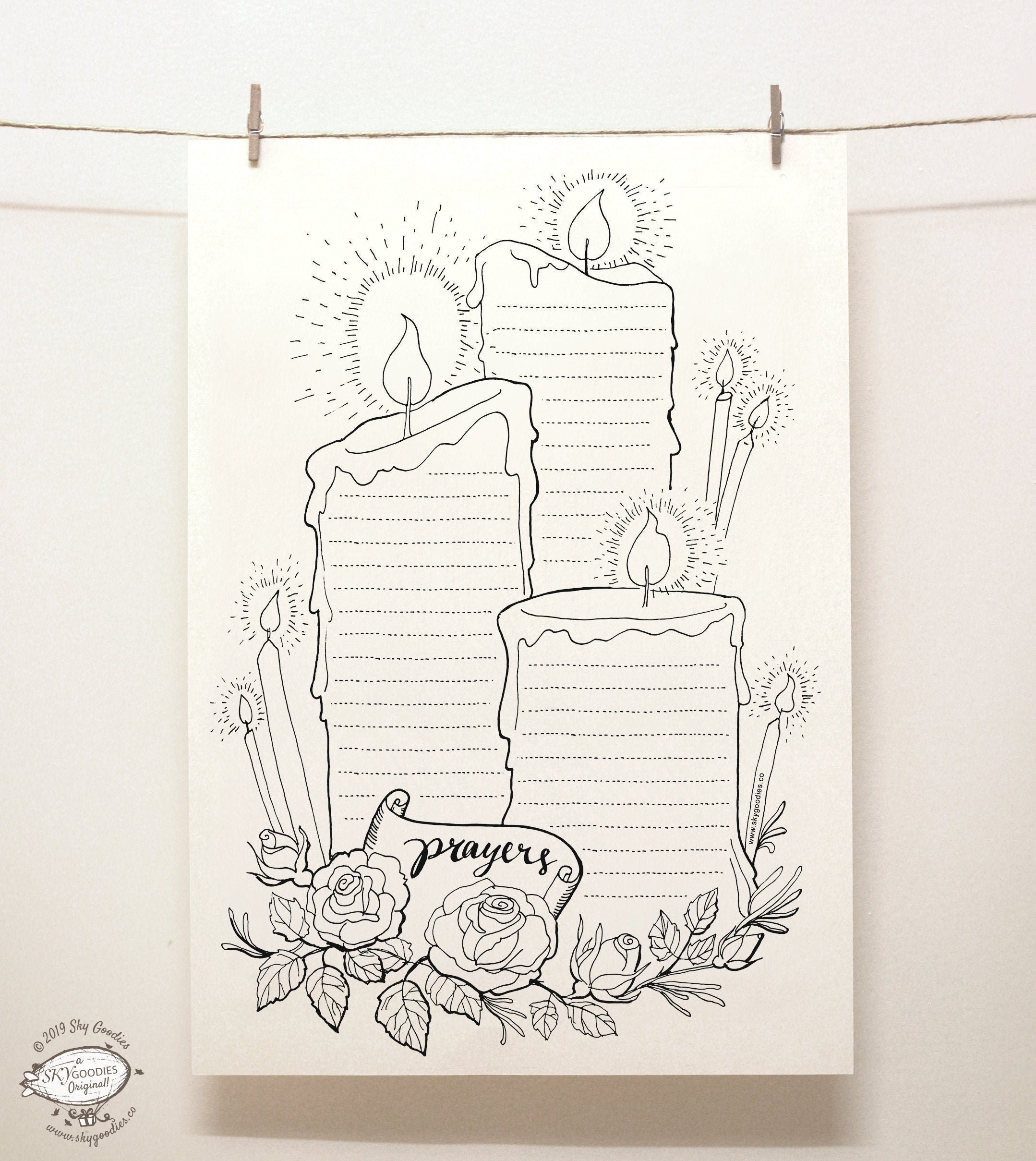 Doodle Prayers Log Planner List Organizer Unique Creative Etsy