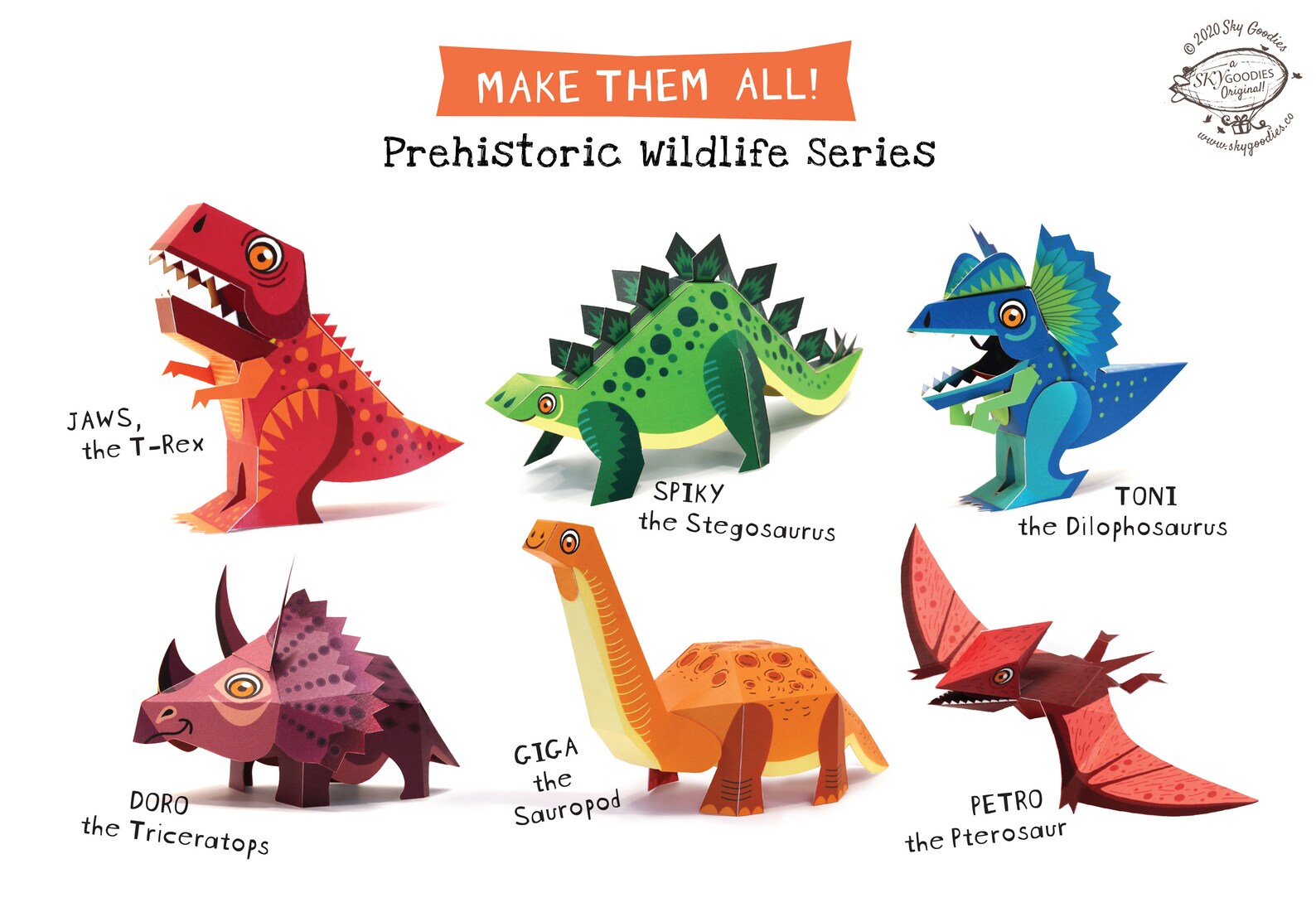 Printable DIY Mini Dilophosaurus Paper Toy Educational - Etsy Canada