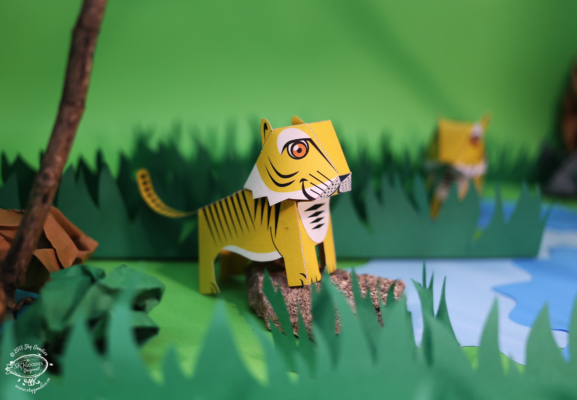 Printable DIY Mini Tiger Paper Toy Educational Collectible | Etsy